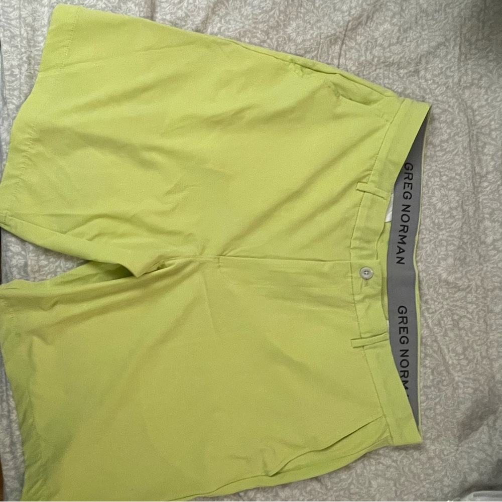 Greg Norman | Bright Yellow Golf Shorts | Waist: 38